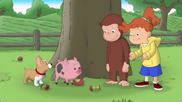 A Pig, a Pup and a Monkey