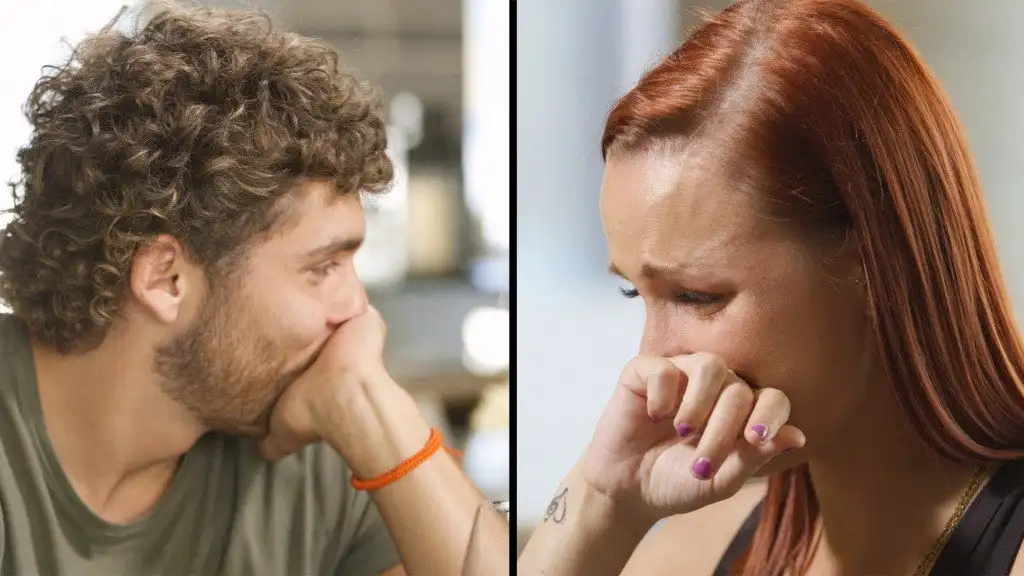 High school sweetheart and teary-eyed