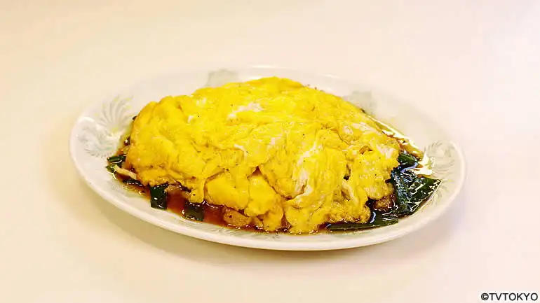 Garlic Chive-Egg Rice and Shrimp Chili of Hatchobori, Chuo Ward, Tokyo