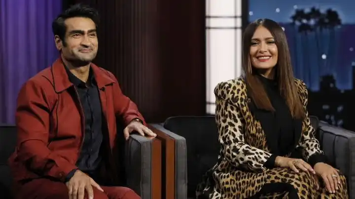 Salma Hayek and Kumail Nanjiani; Bleachers