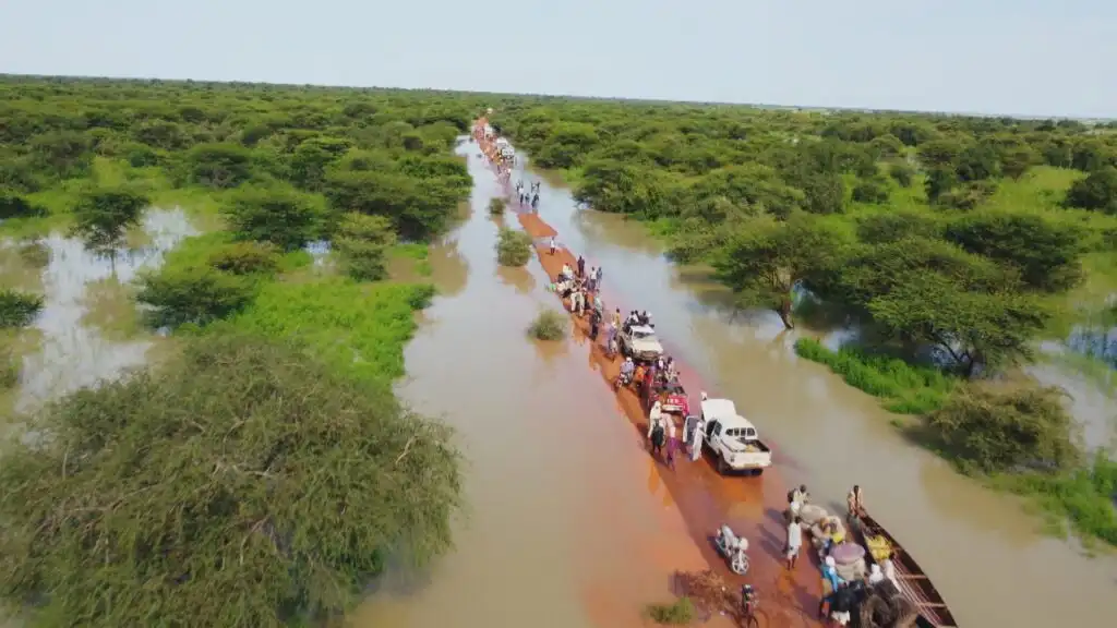 Chad, desert under water