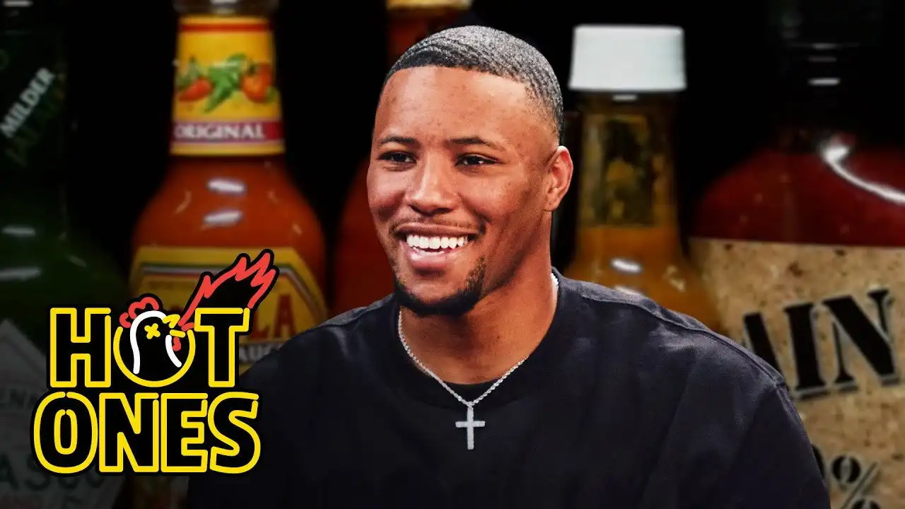 Saquon Barkley Hurdles Over Spicy Wings