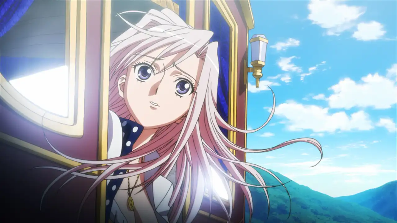 Noble Girl and a Horse Carriage