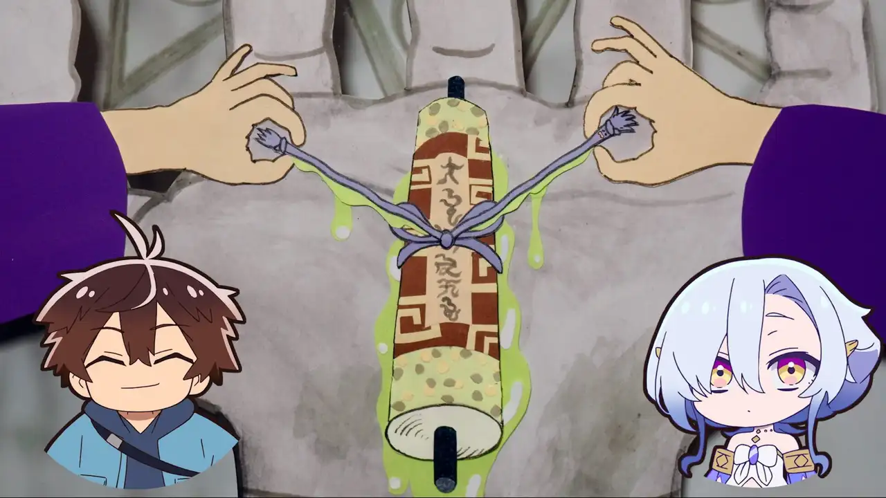 The String Tying the Secret Ninja Scroll / The Awkward Feeling Felt By a Single Man in the Background When There's a Couple Kissing in Front of Him