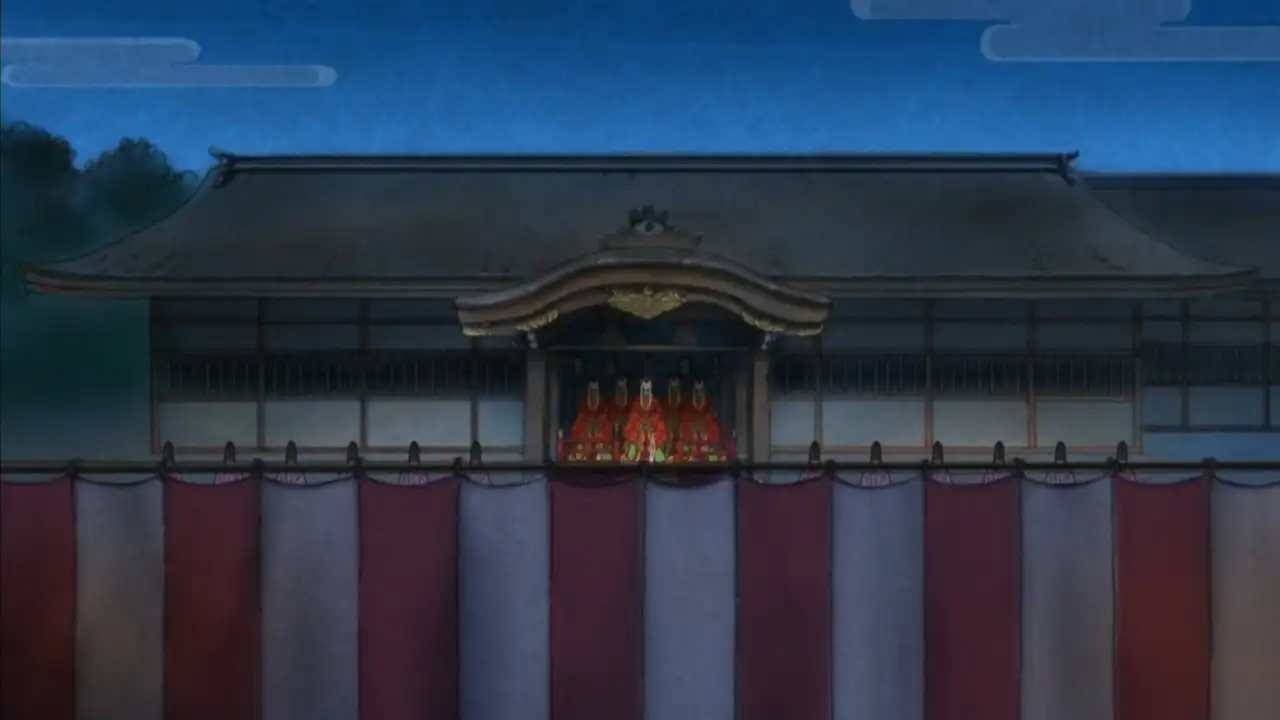 Takaiko and Narihira: The Honorable Ariwara no Narihira / Yukihira and Hiroko: The Councilor Yukihira