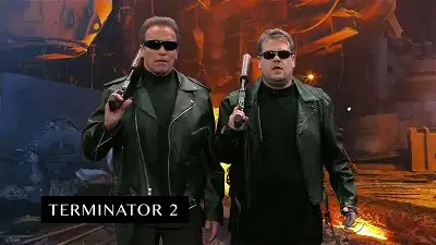 Arnold Schwarzenegger, Whitney Cummings, Gavin James